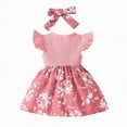 thumbnail image 4 of NOLDARES Baby Girls Short Sleeve Clothing Toddler Fall Floral Dress Vintage Dresses for Birthday(Pink,9-12 Months), 4 of 5