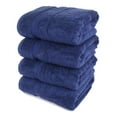 thumbnail image 3 of SALBAKOS Turkish Luxury Hotel & Spa Collection 27"x54" Bath Towels 100% Combed Cotton, Eco-Friendly Set of 4, Navy, 3 of 6