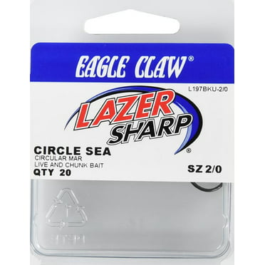 Lazer Sharp L197FH-2/0 Circle Offset Hook, Sea Guard, Size 2/0, 40 