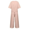 thumbnail image 3 of Women's Trousers Suit For Casual And Wear Elegant And Comfortable Long Pants Set For Summer Effortless Style For Daily Life Formal Outfits for Women Holly Suit Rompers And Jumpsuits for Women Dressy, 3 of 4