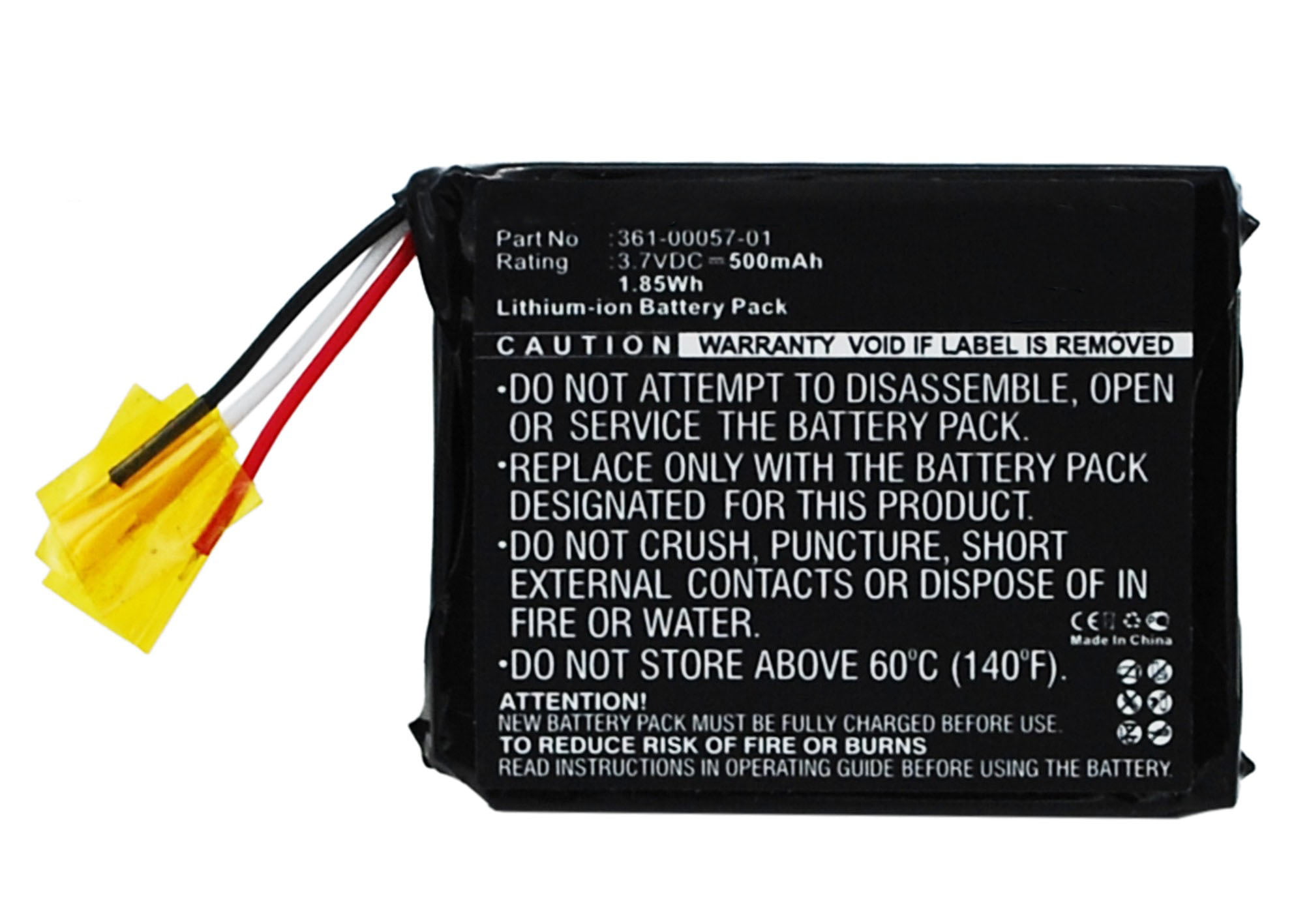 Li-Ion, 3.7V, 1880 mAh Works with Garmin 361-00038-01 GPS, Ultra High Capacity Battery Synergy Digital GPS Battery 