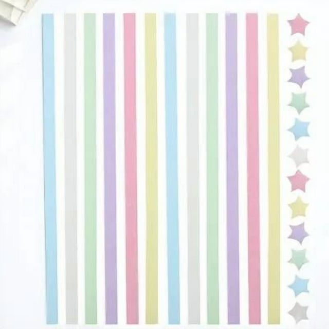 TEHAUX 540Pcs Assorted Color Origami Paper Strips For Diy Crafting Handcrafts Beginners 13.8X0.4X0.004In