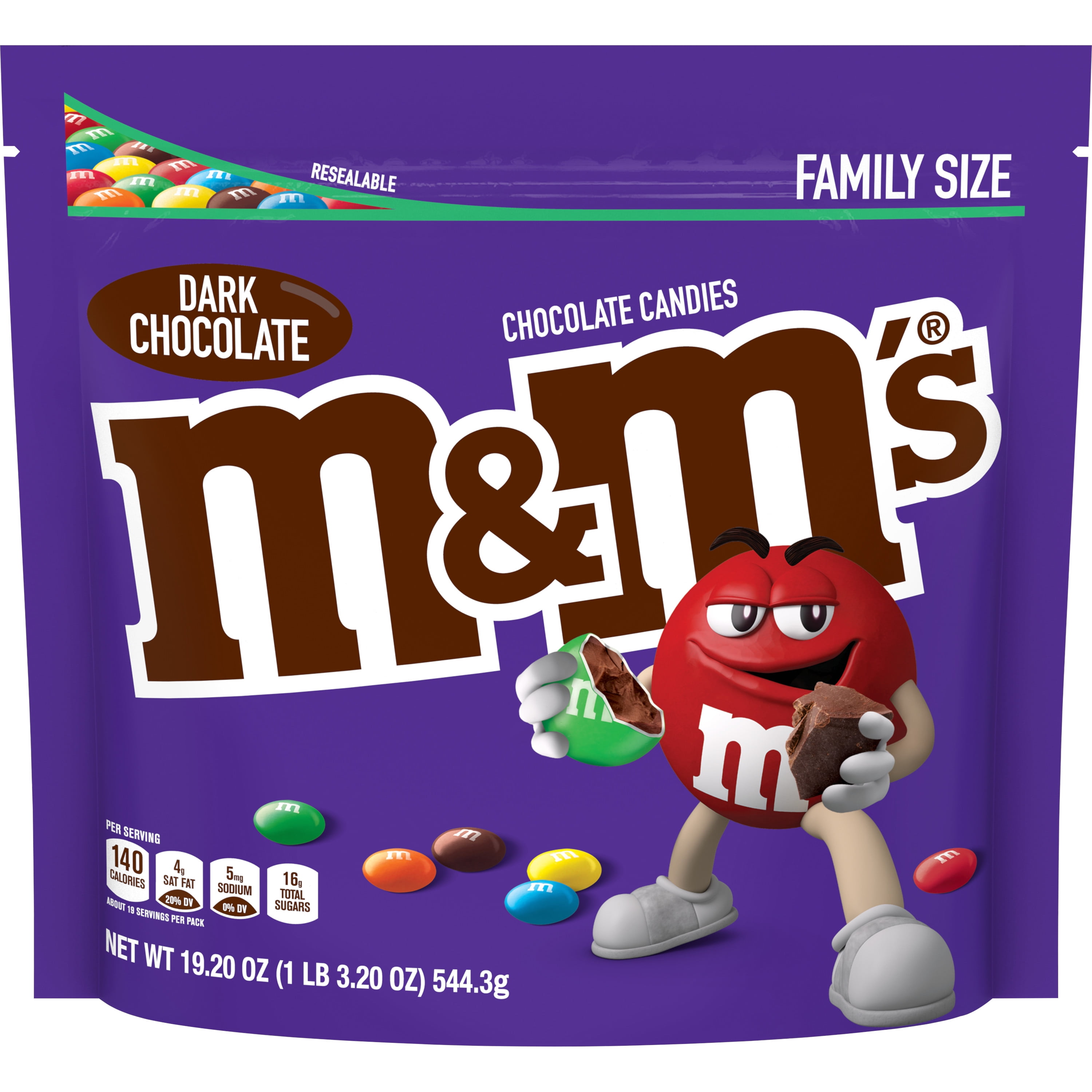 M&M's 50 Cacao Dark Chocolate Candy, 19.2 oz Bag