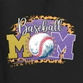 thumbnail image 2 of Baseball Mom Cheetah Glitter Sports Womenâ€™s Standard V-Neck Tee, Black, X-Large, 2 of 5