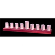 0.64 x 2 x 2 in. Hanukkah Menorah, Enamel - Pink