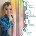 thumbnail image 3 of Blackout Kids Curtains,Pastel Rainbow Clouds Childrens Insulated Curtains Set Of 2,Bedroom Essentials,Toddler Room Decor 52"x84", 3 of 5
