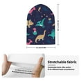 thumbnail image 2 of Susaid Cartoon Dinosaur Print Winter Beanie for Men Women, Lined Beanie Soft Warm Knit Hat Ski Cuffed Cap, 2 of 6