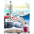 thumbnail image 3 of Milton Thermosteel Duo DLX 1000, Double Walled Vacuum Insulated Flask 1000 ml | 34 oz | 1 Ltr |24 Hours Hot and Cold Water Bottle, 18/8 Stainless Steel, BPA Free, Food Grade, Leak-Proof | Silver, 3 of 5