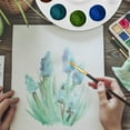 thumbnail image 3 of UPOUART Watercolor Painting Brushes Round Palette White 10Pcs 1Palette 6.7x6.7x0.4in, 3 of 8