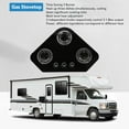 thumbnail image 3 of Gas Stove Top, Tempered Glass Gas Hob Heat Evenly Multi Stage Firepower 3 Burner  for  for RV, 3 of 7