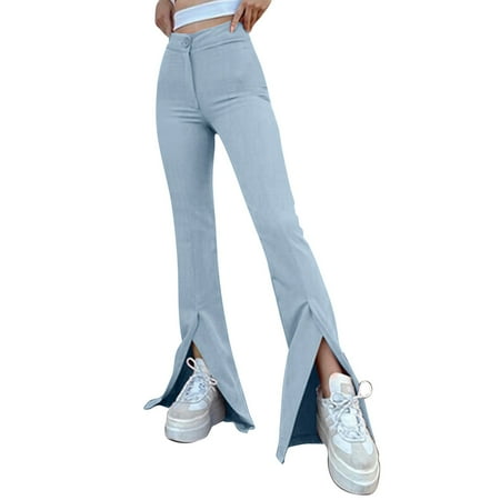 

Beach Pants Women s Wide Leg Palazzo Lounge Pants With Pockets Light Weight Loose Comfy Casual Pajama Pants(XXL Light Blue)