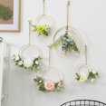 thumbnail image 3 of Corona de flores de pared de aro de boda, corona decorativa, guirnaldas de flores artificiales, marco redondo de corona de rosas, para arreglos florales artesanales, decoración de bodas, 3 of 5