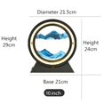 thumbnail image 2 of Dynamic LED Home Decor 3D Night Light Bedroom Decorations Atmosphere Table Lamp Sandscape Lamp Quicksand Painting Desktop Ornament Hourglass Light BLUE BLACK FRAME, 2 of 8