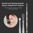 thumbnail image 3 of Graflsoa Compact Stainless Steel Ear Cleaning Kit with Mint Green PU Pouch, 10-Piece Set for Ear Hygiene, Silver Ear Scoops Included, 3 of 7