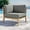 Gray, variant on Modway Clearwater Teak Wood and Fabric Outdoor Corner Chair in Gray/White