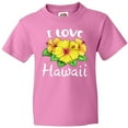 thumbnail image 3 of Inktastic I Love Hawaii Hibiscus Flowers Youth T-Shirt, 3 of 5