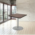 thumbnail image 2 of Hampden Furnishings Bennet Collection Steel Frame 36" Square Top, Round Base, 36" Height, Cafe Table Grey Frame/Mahogany Top, 2 of 5