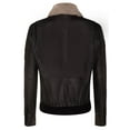 thumbnail image 4 of Mens Smart Leather Bomber Jacket-Crawley in Black, 4 of 4