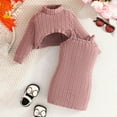 thumbnail image 2 of TBWNWG Trendy Girls Outfit Set for Everyday Wear Featuring Stylish Sweater Dress and Sleeveless Dress for Home School and Outdoor,Size 2-3 Years, 2 of 9