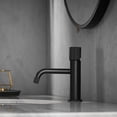thumbnail image 2 of CoSoTower Modern Contemporary Black Bathroom Ceramic Hot Cold Water Mixer Tap Black Faucet Mixer Basin Faucet,Metered Faucets, 2 of 6