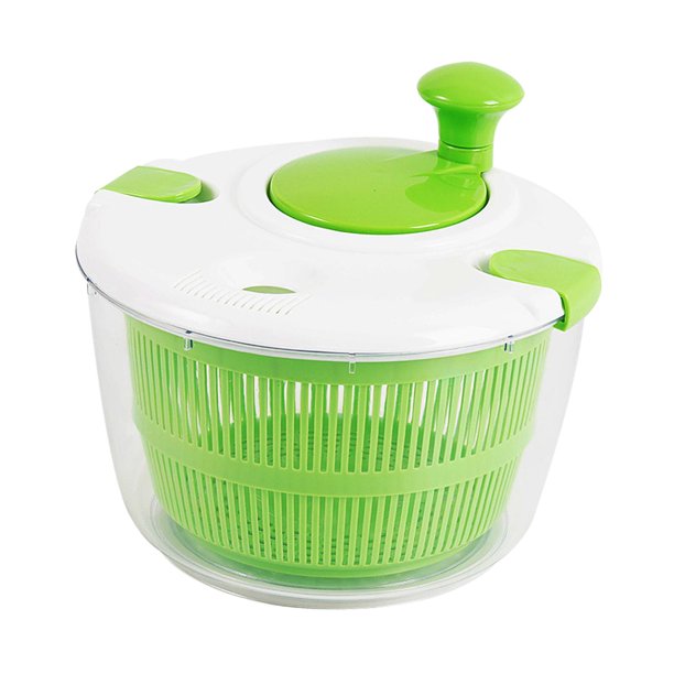 Spinners para ensalada domésticos, herramienta para ensaladas, ensaladera de secado rápido, cesta de almacenamiento fácil de usar, cesta verde Baoblaze Escurridor de ensalada