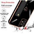 thumbnail image 4 of Compatible with Samsung Galaxy A53 6.5" 2022 Case Thin for Women Girls,Soft TPU Plating Bumper Wristband Holder Case Slim Anti-Scratch Shockproof Love Heart Cute Case(Elegant Black), 4 of 7