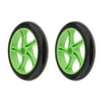thumbnail image 2 of Ruedas de patinete de 7 pulgadas, 2 uds., neumáticos de rodillo delanteros y traseros, rueda de repuesto silenciosa Verde negro Cola Ruedas de scooter, 2 of 5