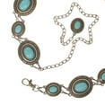 thumbnail image 4 of Women's Western Oval Concho Turquoise Stone Chain Belt, 4 of 4