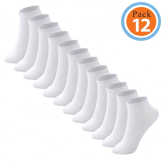Men’s White Cotton & Athletic Sports Socks Size 1013 White Socks Pack