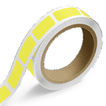 JAM Paper Standard Label Rolls, Rectangle, 3/4 x 1 1/2, Neon Yellow, 125 Labels/Roll