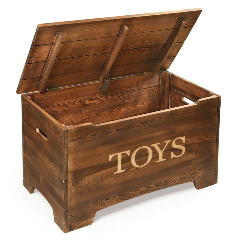 Badger Basket Children's Solid Wood Rustic Toy Box 3.3 Cu ft