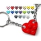 thumbnail image 1 of Lego Heart Keyring - Unique Gift For Love - Made With Lego Bricks, 1 of 2