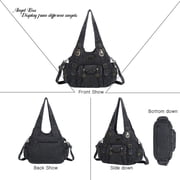 Angel Kiss for Women Large capacity Vegan Leather wallet and Handbags Crossbody Purses Multi pocket shoulder bag