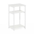 thumbnail image 5 of Furinno Just Side Table, 3-Tier Metal Frame End Table with Open Shelf, Night Stand, Bedside Table, for Living Room, Bedroom, Plain White, 5 of 5