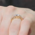 thumbnail image 4 of SHUBHKRISHNAJEWELLS Round Cut Moissanite Engagement Ring, 14K Yellow Gold Plated, Classic Three Stone Anniversary Ring for Women, 4 of 6