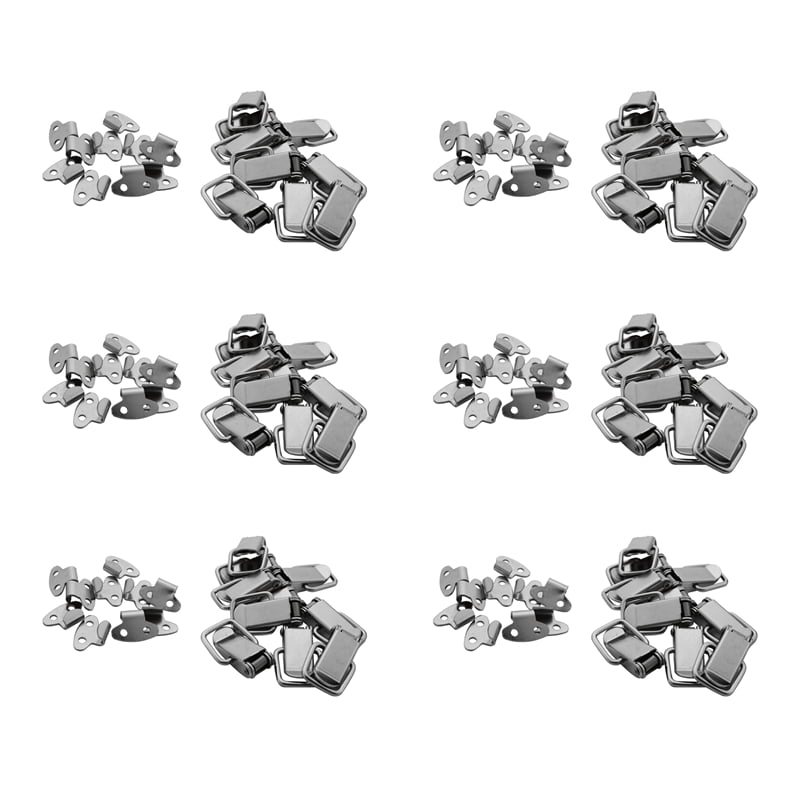 60Pcs Spring Loaded Iron Straight Loop Toggle Latch 45mm Length
