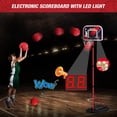 thumbnail image 3 of Set de canasta y pelota de baloncesto HYES 4 en 1 para niños de 3 a 5 años, 3 of 9