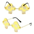 thumbnail image 4 of Mushroom Shape Sunglasses Irregular Rimless Sun Glasses Trendy Fun Sunglasses for Women Men Halloween Party Cosplay Eyewear, 4 of 5