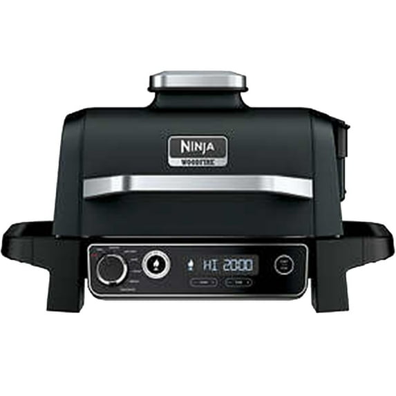 Restored Ninja OG705CO Woodfire Outdoor Grill and Smoker Black (Refurbished)