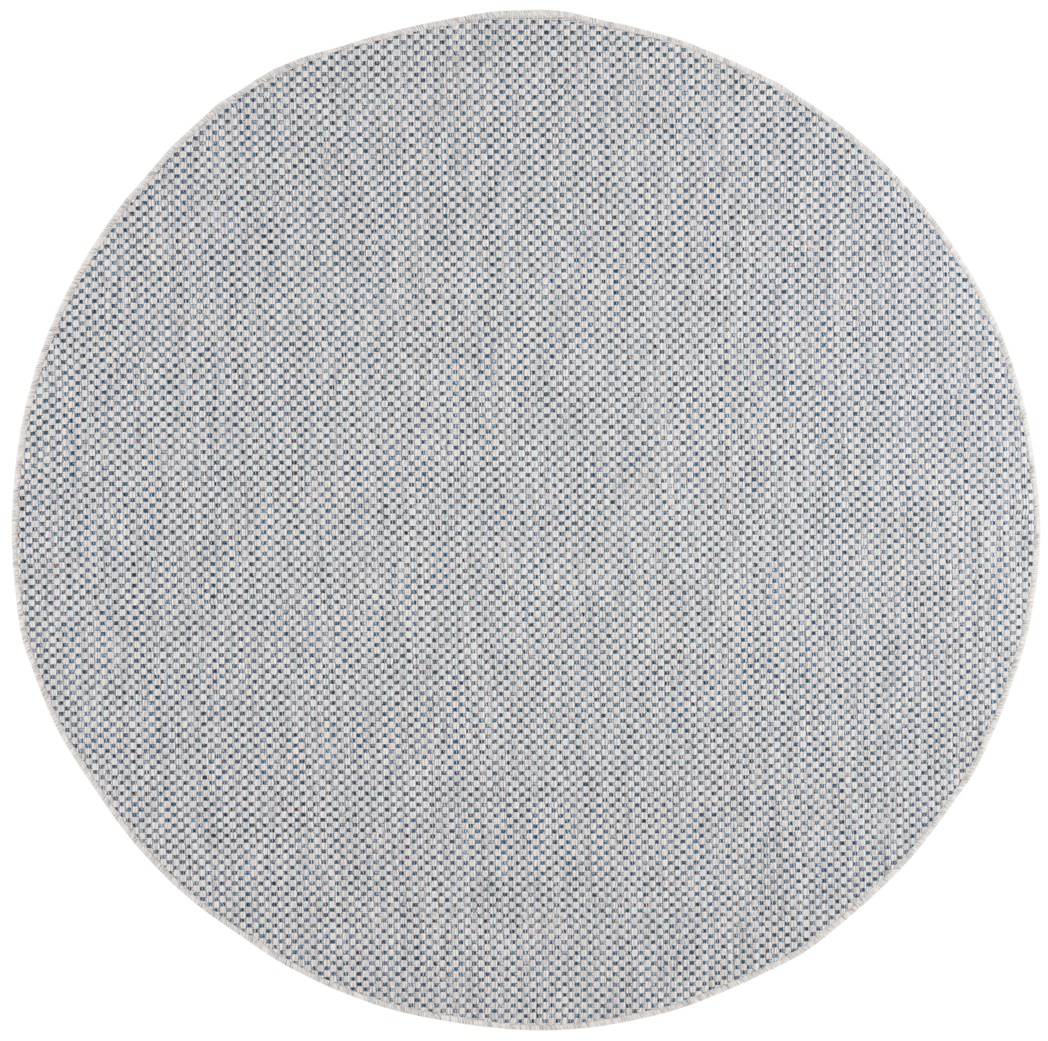 Safavieh Courtyard Finnian Solid Indoor/Outdoor Area Rug, Gray/Navy, 9' x 9' Round
