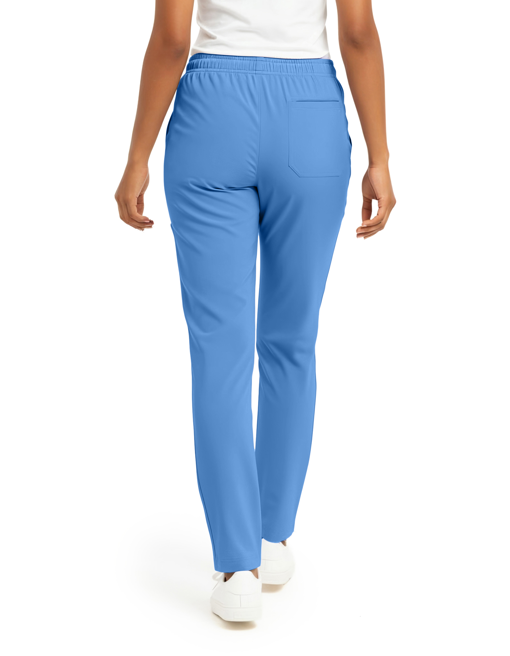 Hey Collection Women’s 5-Pocket Anti-Wrinkle Medical Scrub Set – V-Neck Top & Straight Leg Pants, Comfortable Flexible Nursing Uniforms