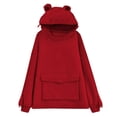thumbnail image 1 of Sweat à Capuche Frog Mignon pour Femmes, Fermeture Éclair, Tunique Décontractée Ample, Costume Mignon avec Poches, 1 of 6