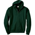 thumbnail image 4 of Hanes ComfortBlend EcoSmart Men`s Full Zip Hoodie, 2XL, Deep Forest, 4 of 5
