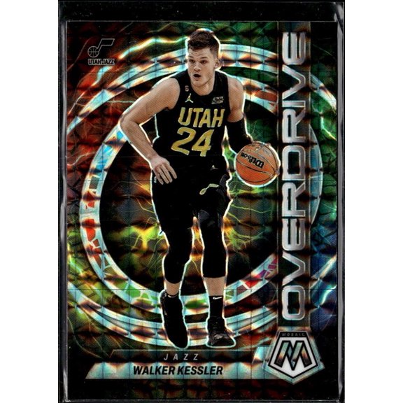 Collectible 2023 Panini Mosaic Overdrive Walker Kessler #17 Utah Jazz Basketball Card Utah Jazz NBA Basketball Trading Card
