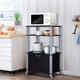 thumbnail image 1 of Estante Soporte de Microondas Costway Organizador Almacenamiento en Cocina 60 x 40 x 98 cm Negro, 1 of 9