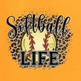 thumbnail image 2 of Softball Life Animal Print Girl Sports Men's Graphic T-Shirt, Gold, 3X-Large, 2 of 4