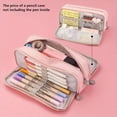 thumbnail image 4 of Multi-layer Cloth Pencil Case Set – Elegant Japanese and Korean Style Multi-Functional Stationery Storage Box for Office and Creative Use (2-Pack), 4 of 5