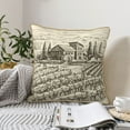 thumbnail image 6 of Kll Vineyard Landscape Decorative Throw Pillow Covers Velvet Soft For Couch Sofa Bedroom Living Room Outdoor -16"X16", 6 of 8
