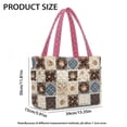 thumbnail image 7 of Pzuqiu Vintage Floral Large Capacity Quilted Tote Bags for Women, Reversible Pink Shoulder Handbag for Work Travel Shopping College Everyday Use, Fits Laptop,Patchwork, 7 of 7
