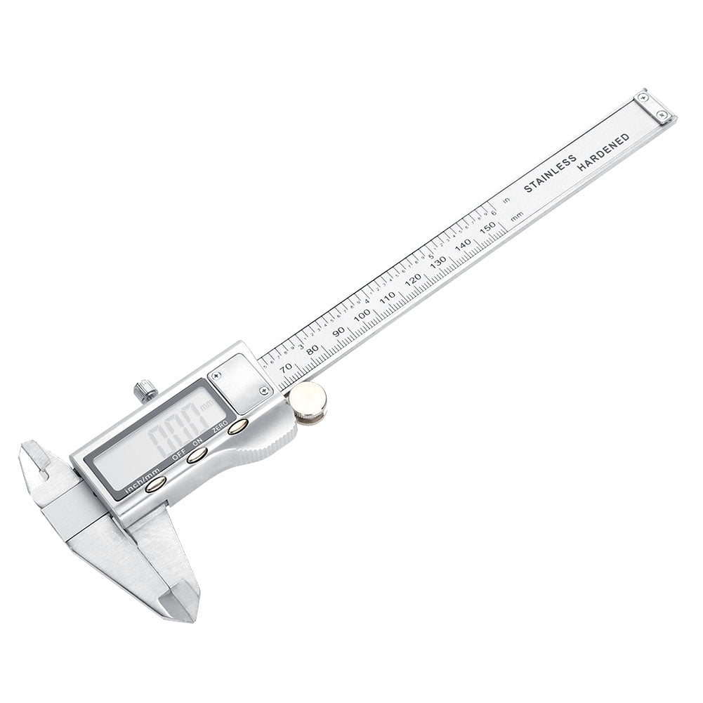 BOKYAN 0-150mm High Accuracy Metal LCD Digital Vernier Caliper Micrometer Gauge Measuring Tool Carbon Steel Measurement Calipers (0-6 Inches / 0-150 mm)